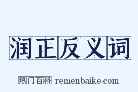 润正反义词是什么意思的图片